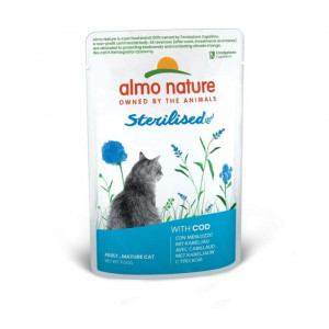 Almo Nature Cat Holistic Sterilised Cod konservi kaķiem Menca 70g